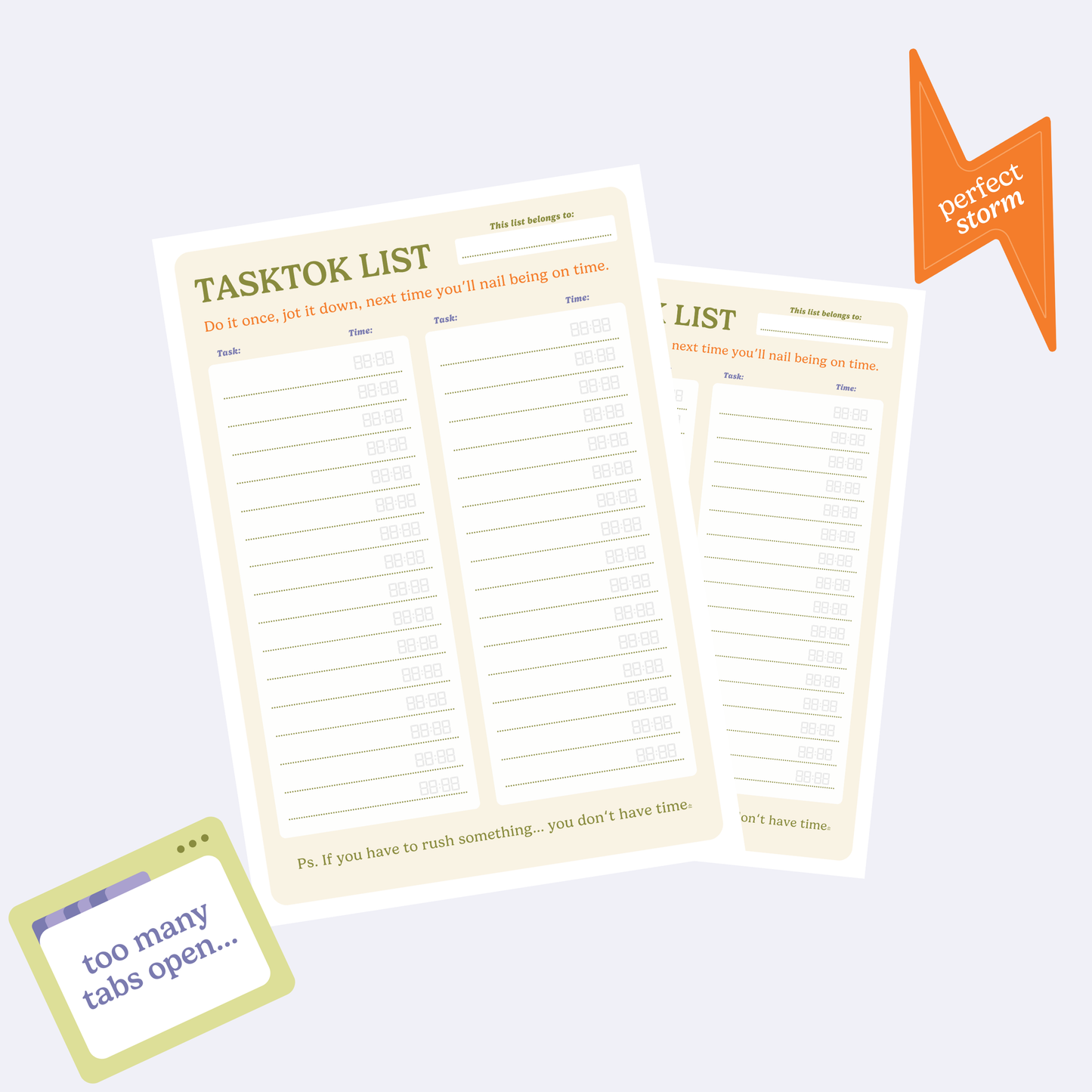 TaskTok List - Never Be Late Again...